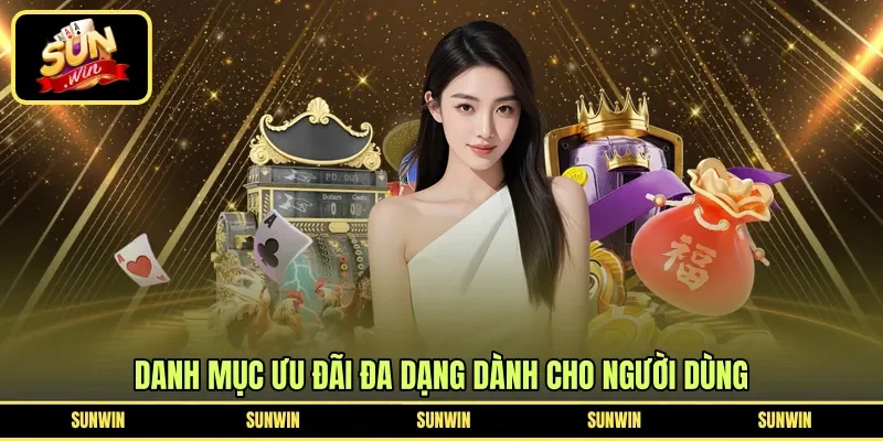 Danh mục ưu đãi đa dạng dành cho người dùng